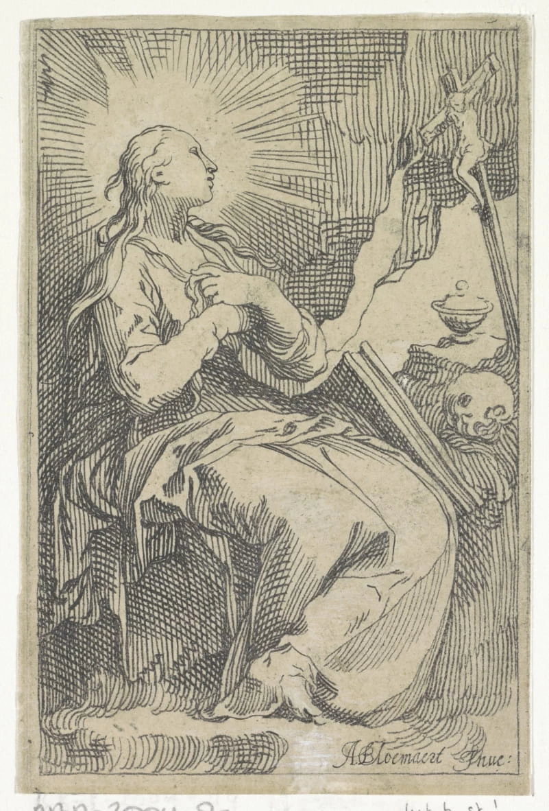 Maria Maddalena penitente nella grotta davanti a un crocifisso - Rijks Museum, Amsterdam